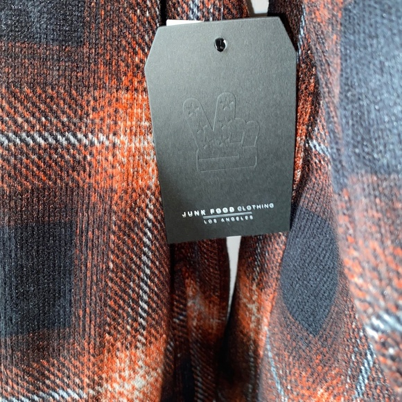 NWT Junk Food Clothing Fleece Jacket in plaid - Picture 3 of 4